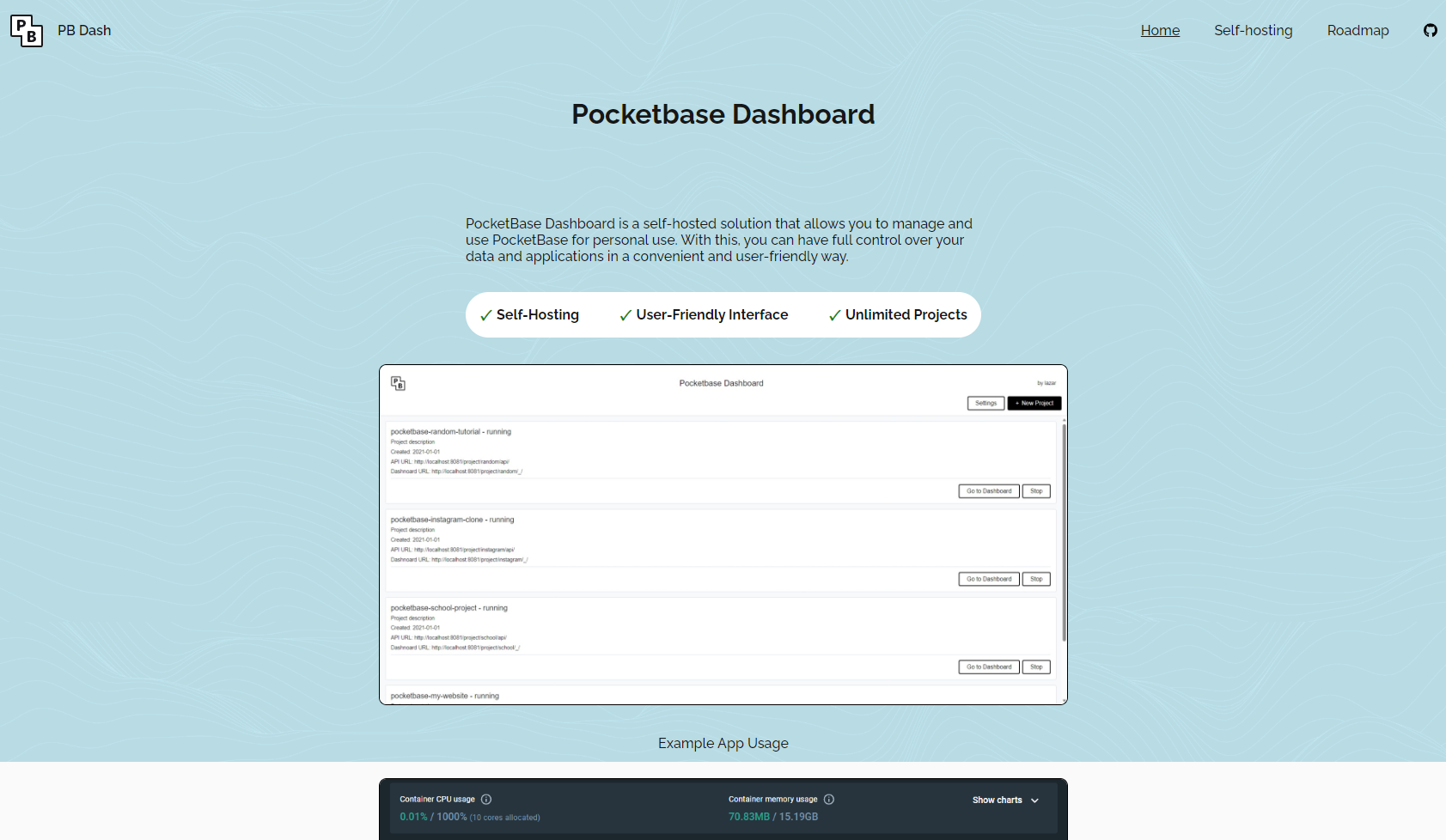 PocketBase Dashboard